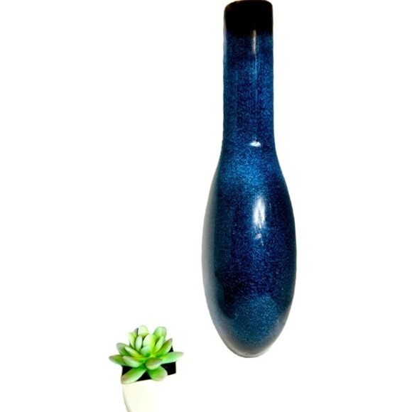 Midwestern Home Oval‎ Celestial Blue Vase fHome Decor  14” T - Picture 2 of 9